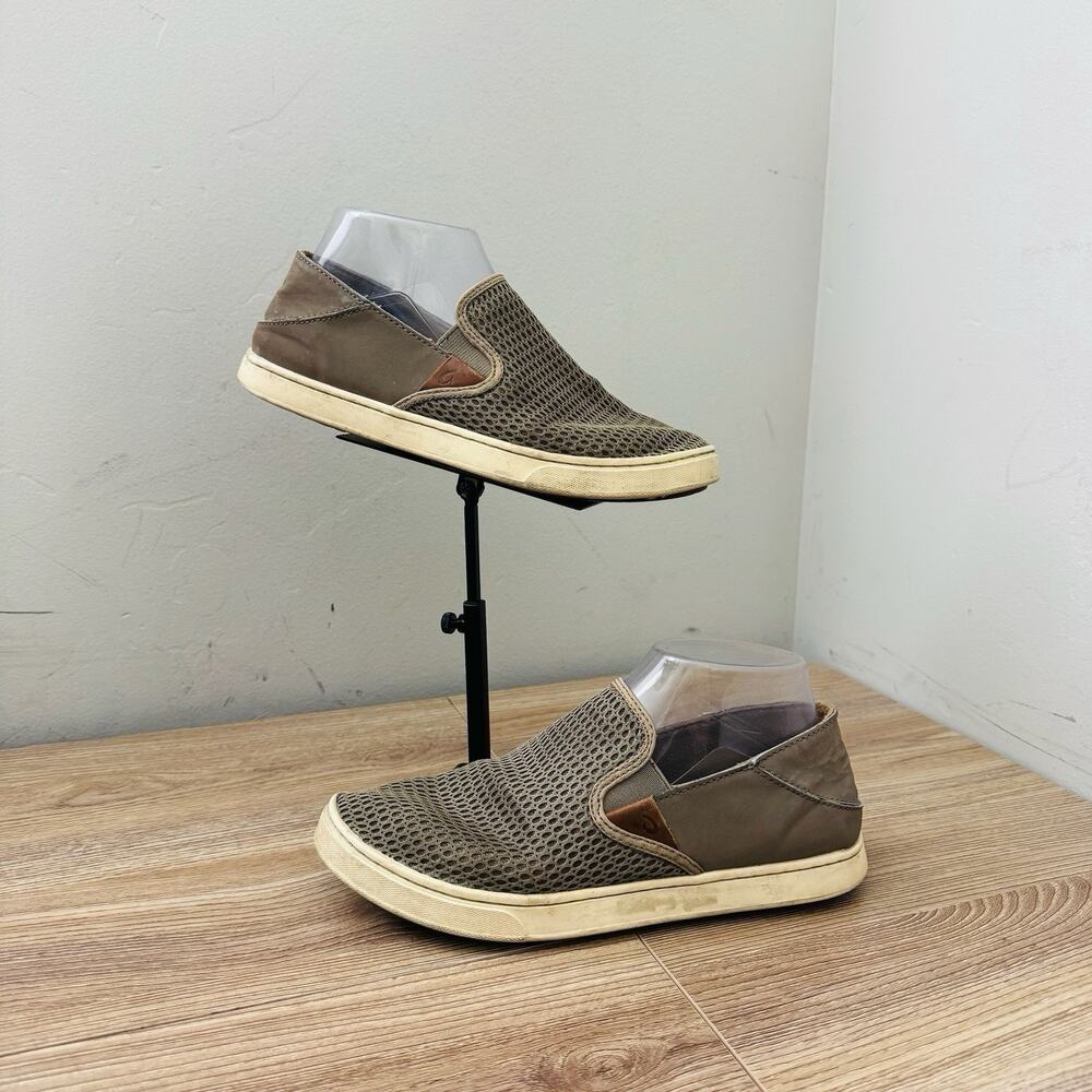 OluKai Pehuea Green breathable slip-on shoes Women’s Size 7.5
